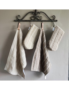 Promo 5 + 1 FREE:  Set Manopla Tusor Rayas