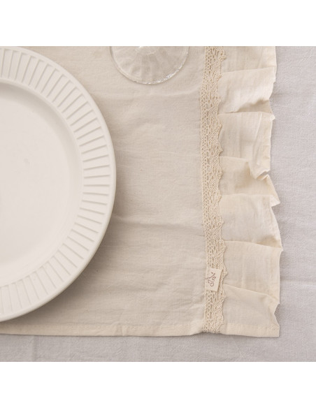 Set Lovely Mesa Tusor: 4 Ind + Panera + Camino + Bolsita