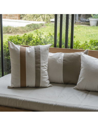 Combo Pack x 4 Almohadones Panama + Cuero - Vison