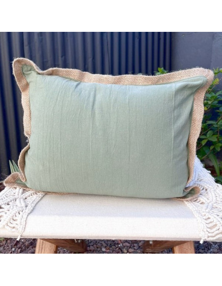 Combo Almohadones Tusor Contorno Arpillera