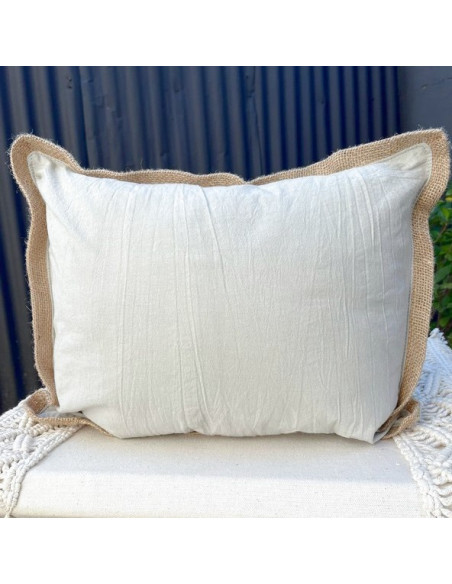 Combo Almohadones Tusor Contorno Arpillera