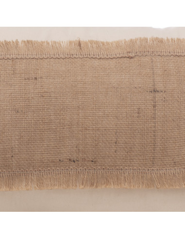 Combo Almohadones  Natural Centro Arpillera y Flecos Lat